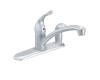 Moen 7434BC Chateau Brushed Chrome Lever Handle Kitchen Faucet With Side Spray