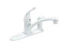 Moen 7434W Chateau Glacier Lever Handle Kitchen Faucet With Side Spray
