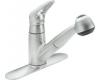 Moen 7570SL Salora Stainless Lever Handle Kitchen Pullout Faucet