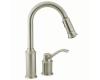Moen 7590SL Aberdeen Stainless Lever Handle Kitchen Faucet with Pulldown Spout