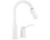 Moen 7590V Aberdeen Ivory Lever Handle Kitchen Faucet with Pulldown Spout