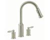 Moen 7592SL Aberdeen Stainless Two Lever Handle Kitchen Faucet with Pulldown Spout