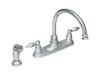 Moen 7905 Castleby Chrome Two Lever Kitchen Faucet with Side Spray