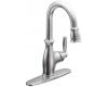 Moen 5985 Brantford Chrome One-Handle High Arc Pulldown Single Mount Bar Faucet