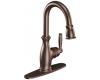 Moen 5985ORB Brantford Oil Rubbed Bronze One-Handle High Arc Pulldown Bar Faucet