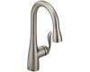 Moen 5995SRS Arbor Spot Resist Stainless Single Handle High Arc Pulldown Single Mount Bar Faucet