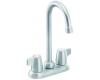 Moen 4903BC Chateau Brushed Chrome Two Mini Blade Handle Bar Faucet