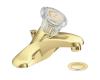 Moen 4621P Chateau Polished Brass Single Handle 4" Centerset Faucet with Pop-Up