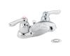 Moen 4925 Chateau Chrome 4" Centerset Faucet with Pop-Up & Lever Handles