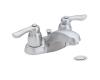 Moen 4925BC Chateau Brushed Chrome 4" Centerset Faucet with Pop-Up & Lever Handles