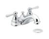 Moen 6101 Kingsley Chrome 4" Centerset Faucet with Pop-Up & Lever Handles