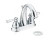 Moen 6121 Kingsley Chrome 4" Centerset Faucet with Pop-Up & Lever Handles