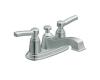 Moen Rothbury 6201 Chrome 4" Centerset Faucet with Pop-Up & Lever Handles