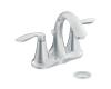 Moen 6410 Eva Chrome 4" Centerset Faucet with Pop-Up & Lever Handles