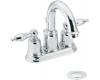 Moen Castleby 64948 Chrome Two Lever Handle Centerset Faucet with Pop-Up