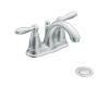 Moen 6610 Brantford Chrome 4" Centerset Faucet with Pop-Up & Lever Handles