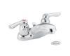 Moen 8917 Commercial Chrome Two Handle 4" Centerset Faucet with Pop-Up