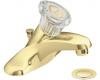 Moen Chateau CA4621P Polished Brass Single Handle Low Arc Centerset Faucet with Pop-Up