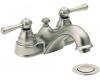 Moen Kingsley CA6101AN Antique Nickel Two Lever Handle Low Arc Centerset Faucet with Pop-Up