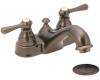 Moen Kingsley CA6101ORB Oil Rubbed Bronze Two Lever Handle Low Arc Centerset Faucet with Pop-Up