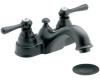 Moen Kingsley CA6101WR Wrought Iron Two Lever Handle Low Arc Centerset Faucet with Pop-Up