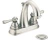 Moen Kingsley CA6121AN Antique Nickel Two Lever Handle High Arc Centerset Faucet with Pop-Up