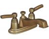 Moen Rothbury CA6201AZ Antique Bronze Two Lever Handle Low Arc Centerset Faucet with Pop-Up