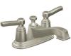 Moen Rothbury CA6201BN Brushed Nickel Two Lever Handle Low Arc Centerset Faucet with Pop-Up