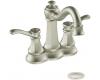 Moen Vestige CA6301BN Brushed Nickel Two Lever Handle High Arc Centerset Faucet with Pop-Up