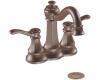 Moen Vestige CA6301ORB Oil Rubbed Bronze Two Lever Handle High Arc Centerset Faucet with Pop-Up