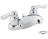 Moen Chateau CA64925 Chrome Two Lever Handle Low Arc Centerset Faucet with Pop-Up