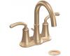 Moen ICON CA6510BB Brushed Bronze Two Lever Handle Low Arc Centerset Faucet with Pop-Up