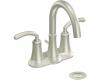 Moen ICON CA6510BN Brushed Nickel Two Lever Handle Low Arc Centerset Faucet with Pop-Up