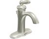 Moen Brantford CA6600BN Brushed Nickel Single Handle Low Arc Centerset Faucet with Pop-Up