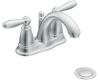 Moen Brantford CA6610 Chrome Two Lever Handle Low Arc Centerset Faucet with Pop-Up