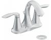 Moen EVA CA66410 Chrome Two Lever Handle High Arc Centerset Faucet with Pop-Up