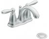 Moen Brantford CA66610 Chrome Two Lever Handle High Arc Centerset Faucet with Pop-Up
