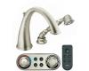 Moen T9212BN Kingsley Brushed Nickel High Arc Roman Tub Faucet Includes Hand Shower Iodigital Technology