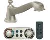 Moen Rothbury T9221BN Brushed Nickel Low Arc Roman Tub Faucet Includes Iodigital Technology