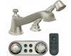 Moen Rothbury T9222BN Brushed Nickel Low Arc Roman Tub Faucet Includes Hand Shower Iodigital Technology