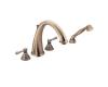 Moen T922AZ Kingsley Antique Bronze Roman Tub Faucet Trim Kit with Hand Shower & Lever Handles