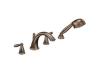 Moen T924ORB Brantford Oil Rubbed Bronze Roman Tub Faucet Trim Kit with Hand Shower & Lever Handles