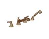 Moen Rothbury T925AZ Antique Bronze Roman Tub Faucet Trim Kit with Hand Shower & Lever Handles