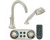 Moen Icon T9622BN Brushed Nickel High Arc Roman Tub Faucet Includes Hand Shower Iodigital Technology