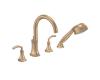Moen Icon T964BB Brushed Bronze Roman Tub Faucet Trim Kit with Hand Shower & Lever Handles