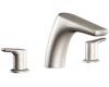 Moen T986BN Method Brushed Nickel Two-Handle Low Arc Roman Tub Faucet