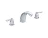 Moen T994BC Chateau Brushed Chrome Garden Tub Faucet Trim Kit with Lever Handles