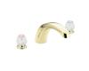 Moen T999P Chateau Polished Brass Roman Tub Faucet Trim Kit with Lever Handles