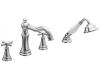 Moen TS21102 Weymouth Chrome Two-Handle Diverter Roman Tub Faucet Includes Hand Shower