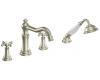 Moen TS21102BN Weymouth Brushed Nickel Two-Handle Diverter Roman Tub Faucet Includes Hand Shower